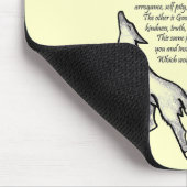 Der Wolf, den man füttert Mousepad (Ecke)