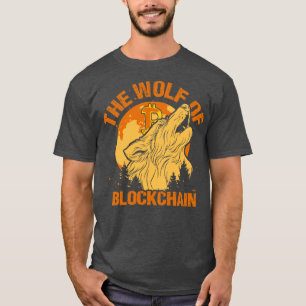 Der Wolf der Blockchain Funny Bitcoin Wall Street T-Shirt
