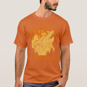 Der Wolf der Blockchain Funny Bitcoin Wall Street T-Shirt