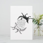 Der Wolf, der Füttre Briefpapier (Stehend Vorderseite)