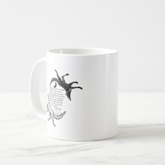 Der Wolf, der Füttre Kaffeetasse (Vorderseite Links)