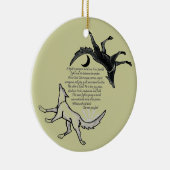 Der Wolf, der Füttre Keramikornament (Rechts)