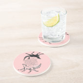 Der Wolf, der Füttre Sandstein Untersetzer (Seite)