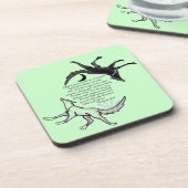 Der Wolf, der Füttre Untersetzer (Linke Seite)