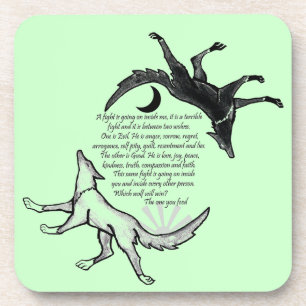 Der Wolf, der Füttre Untersetzer