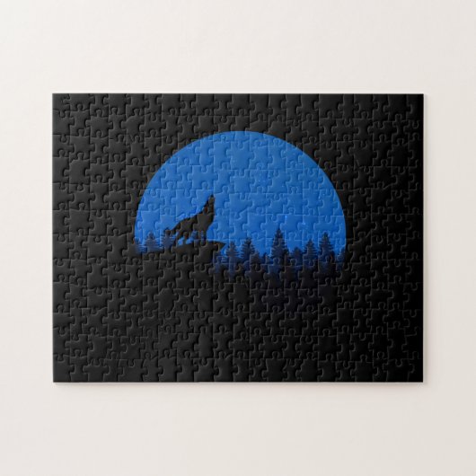 Der Wolf heult zum Mond Puzzle (Horizontal)