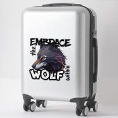 Der Wolf im Inneren Aufkleber (Koffer)