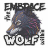 Der Wolf im Inneren Aufkleber (Vorderseite)