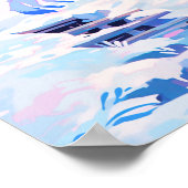 Der Wolf im Schnee Poster (Ecke)