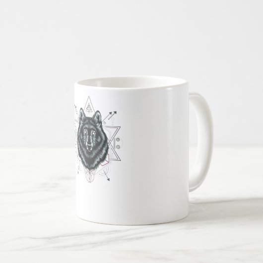 Der Wolf Kaffeetasse (VorderseiteRechts)