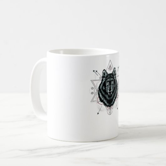 Der Wolf Kaffeetasse (Vorderseite Links)