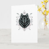 Der Wolf Karte (Gelbe Blume)