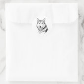 DER WOLF RUNDER AUFKLEBER (Tasche)