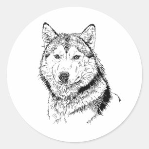 DER WOLF RUNDER AUFKLEBER