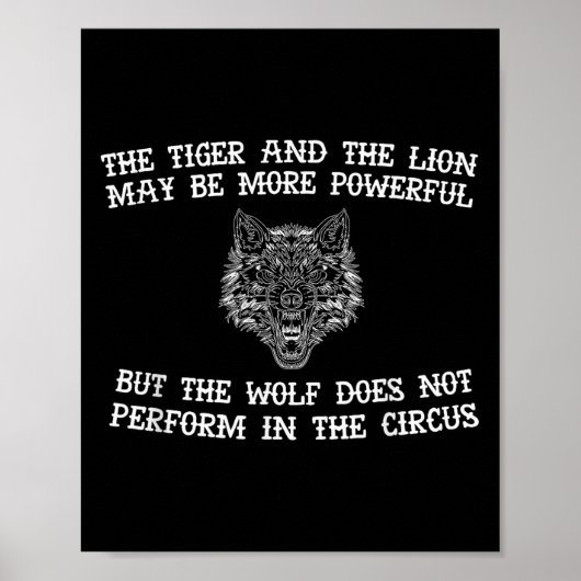 Der Wolf tritt im Zirkus Cool Wolf M nicht auf Poster (Vorne)