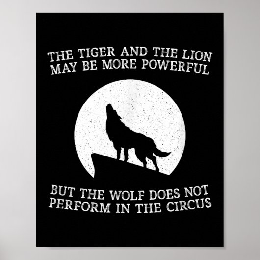 Der Wolf tritt im Zirkus nicht auf Cool Wolf M Poster (Vorne)