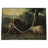 Der Wolf und das Lamm (von Jean-Baptiste Oudry) Große Geschenktüte (Vorderseite)