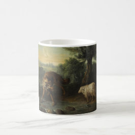 Der Wolf und das Lamm (von Jean-Baptiste Oudry) Kaffeetasse