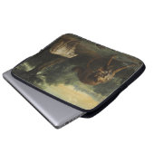 Der Wolf und das Lamm (von Jean-Baptiste Oudry) Laptopschutzhülle (Vorne Knopf)