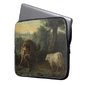 Der Wolf und das Lamm (von Jean-Baptiste Oudry) Laptopschutzhülle (Vorderseite Links)