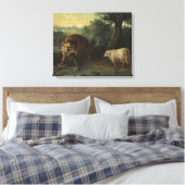 Der Wolf und das Lamm (von Jean-Baptiste Oudry) Leinwanddruck (Insitu (Schlafzimmer))