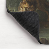 Der Wolf und das Lamm (von Jean-Baptiste Oudry) Mousepad (Ecke)