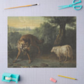 Der Wolf und das Lamm (von Jean-Baptiste Oudry) Seidenpapier (Basteln)