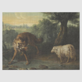 Der Wolf und das Lamm (von Jean-Baptiste Oudry) Seidenpapier