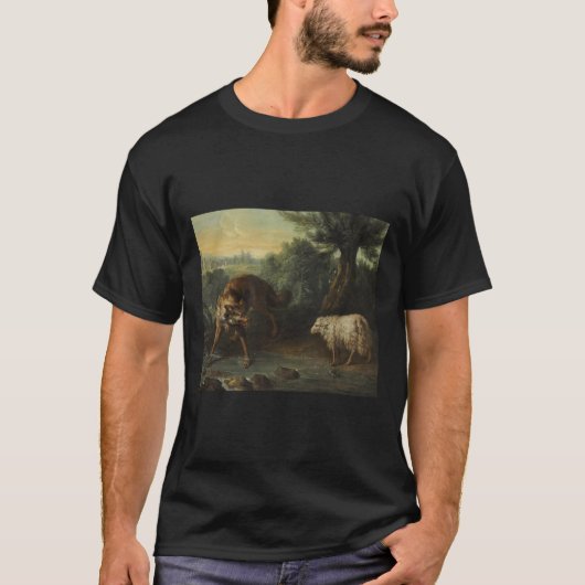 Der Wolf und das Lamm (von Jean-Baptiste Oudry) T-Shirt (Vorderseite)