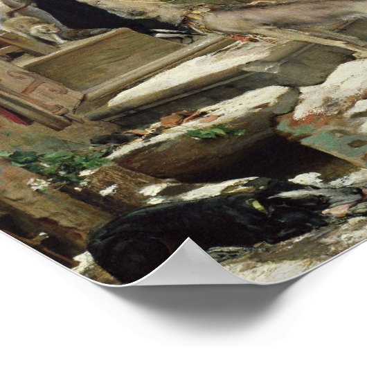 Der Wolf von Gubbio, 1877 Poster (Ecke)