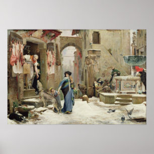 Der Wolf von Gubbio, 1877 Poster