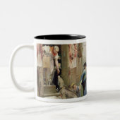 Der Wolf von Gubbio, 1877 Zweifarbige Tasse (Links)