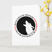 Der Wolf wäre immer der Bösewicht Karte (Gelbe Blume)