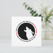 Der Wolf wäre immer der Bösewicht Karte (Stehend Vorderseite)