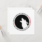 Der Wolf wäre immer der Bösewicht Karte (Vorderseite/Rückseite Beispiel)