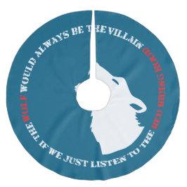 Der Wolf wäre immer der Bösewicht Polyester Weihnachtsbaumdecke