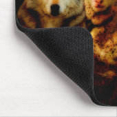 Der Wolf wird mit dem Lamm wohnen Mousepad (Ecke)