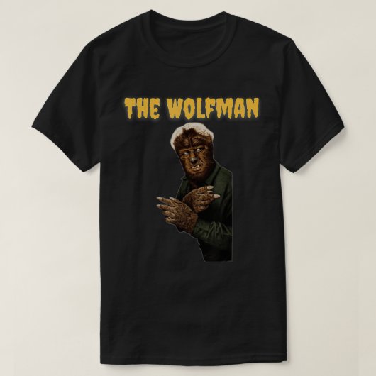 Der Wolfman, klassische Monster-Filme, richtig T-Shirt (Design vorne)
