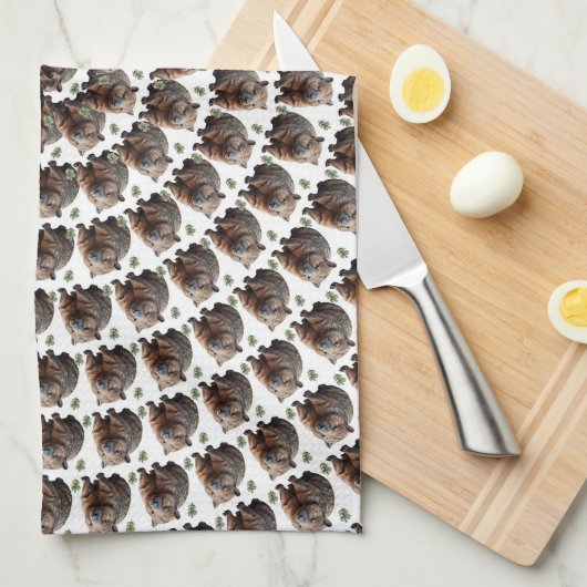 Der Wombat Whirlpool: Ein Wunder, Geschirrtuch (Viertel Falte)