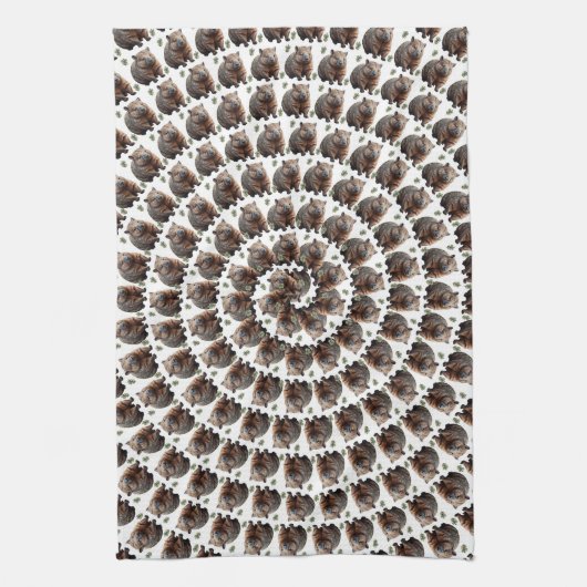 Der Wombat Whirlpool: Ein Wunder, Geschirrtuch (Vertikal)