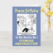 Der Word-Fitness-Instruktor Nummer 1 Karte (Gelbe Blume)