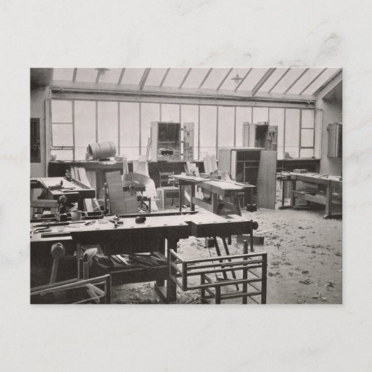 Der Workshop des Zimmermanns, aus den Workshops de Postkarte (Vorderseite)
