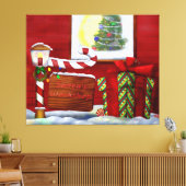 Der Workshop Weihnachten Whimsey Leinwanddruck (Insitu (Wohnzimmer))