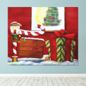 Der Workshop Weihnachten Whimsey Leinwanddruck (Insitu (Holzboden))