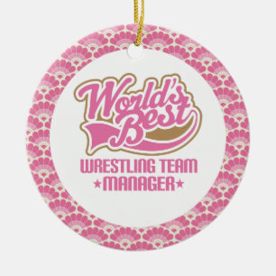 Der Wrestling-Team-Manager-Geschenk-Verzierung der Keramikornament