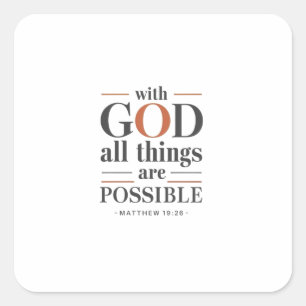 Der Wunderarbeiter: Glauben und Erlangen mit Gott Quadratischer Aufkleber