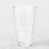 Der wunderbare 50. Geburtstag für sie Glas (Rückseite)