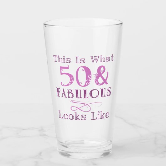 Der wunderbare 50. Geburtstag für sie Glas (Vorderseite)