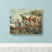 Der wunderbare Entwurf der Fische (Cartoon für die Leinwanddruck (Insitu (Holzboden))