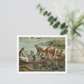 Der wunderbare Entwurf der Fische (Cartoon für die Postkarte (Stehend Vorderseite)